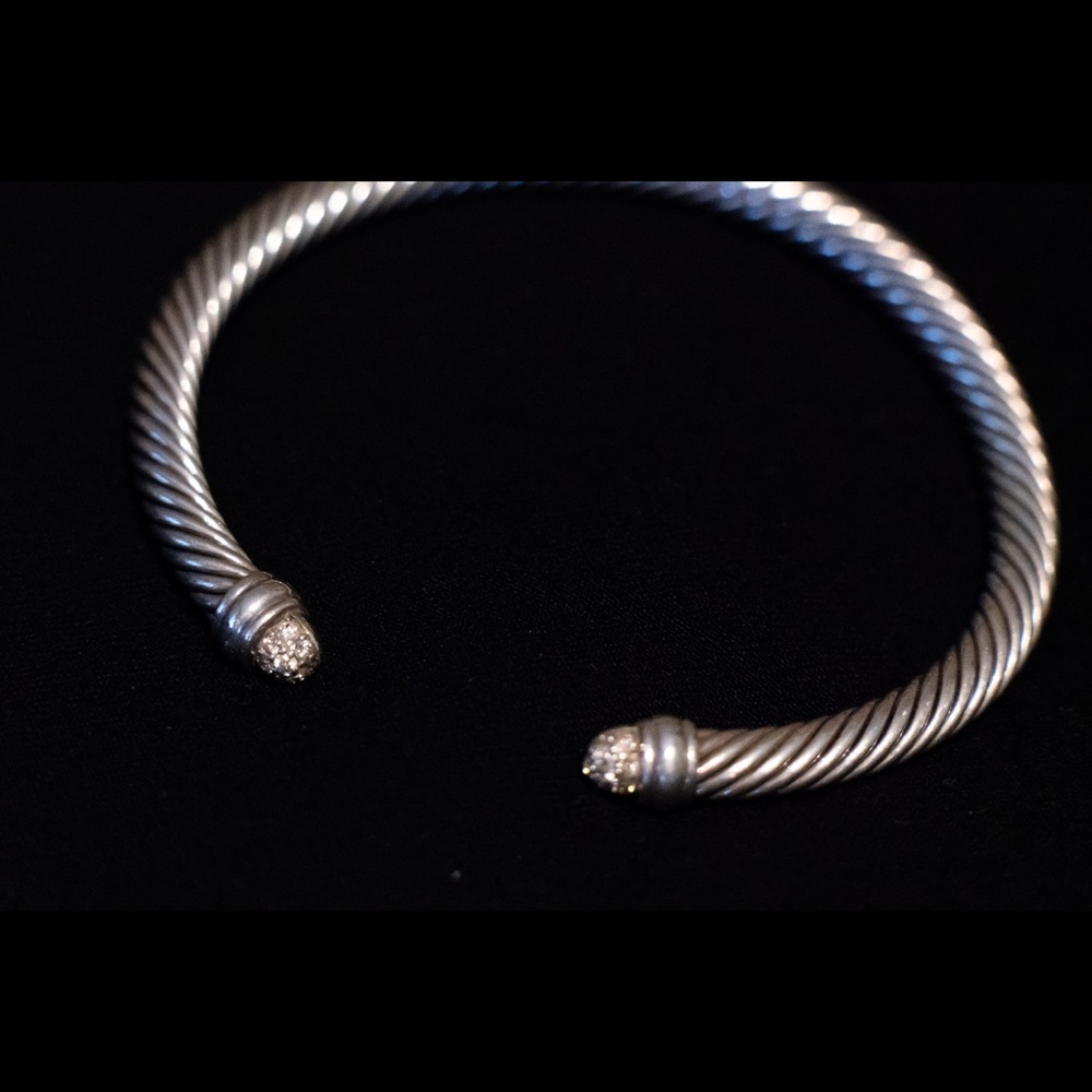 David Yurman cable bracelet with diamonds